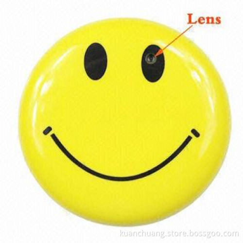 Smiley Face Hidden CCTV Camera with Portable DVR, Mini Hidden PC Camera and TV-out Function